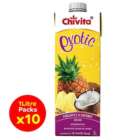 chivita-exotic Chivita Exotic Pineapple & Coconut Nectar (1L, 10 pieces)