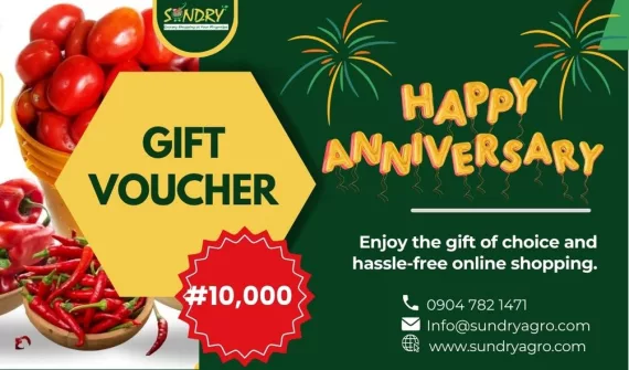 1 (1) SundryAgro Anniversary Bronze eGift Card