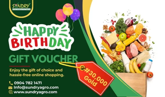 13 SundryAgro Birthday Gold eGift Card